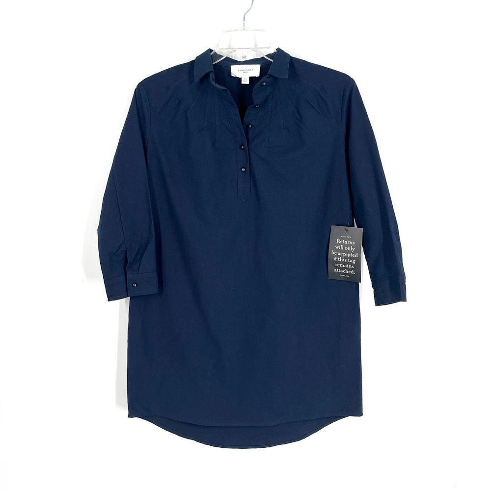 Tuckernuck POMANDER PLACE NWT French Navy Polly Shirt Dress Women’s Size XS - Picture 5 of 11